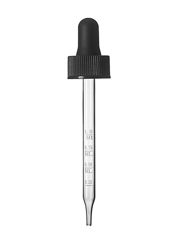 80 Pcs, 20-400 Glass Dropper with Graduated Marks 7x89mm for 2oz Boston Round gallery