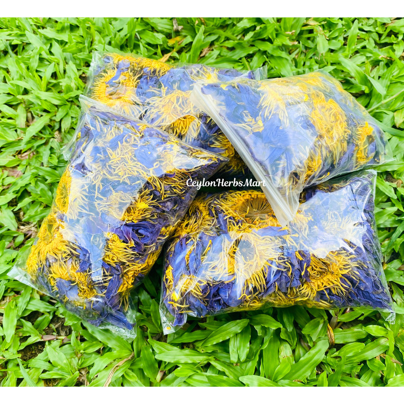 Blue Lotus (Nymphaea Caerulea) 100% Organic Natural Hand Picked Flowers Herb Tea