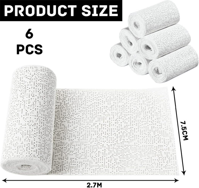 8 Inches X 9 Feet 2 Rolls Plaster Cloth Gauze for Hobby Crafts Scenery gallery