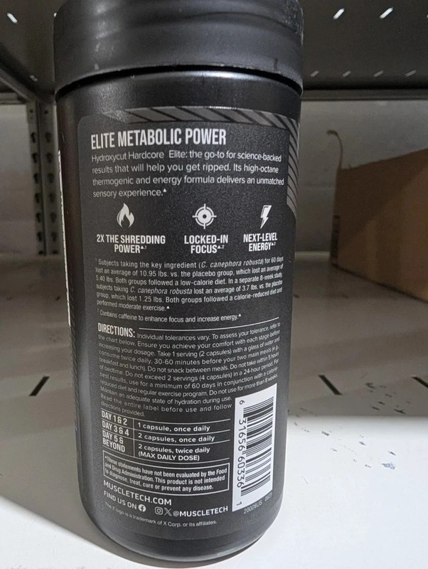 MuscleTech Hydroxycut Hardcore Elite 100ct New/Sealed Fast Shipping