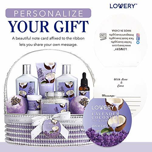 Home Spa Gift Baskets - Lavender Coconut Bath and Body Gift Basket for Women gallery