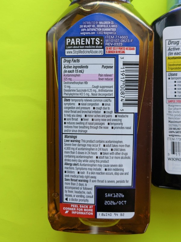 Walgreens Nighttime Liquid Cold & Flu Treatment - Lot of 3 gallery