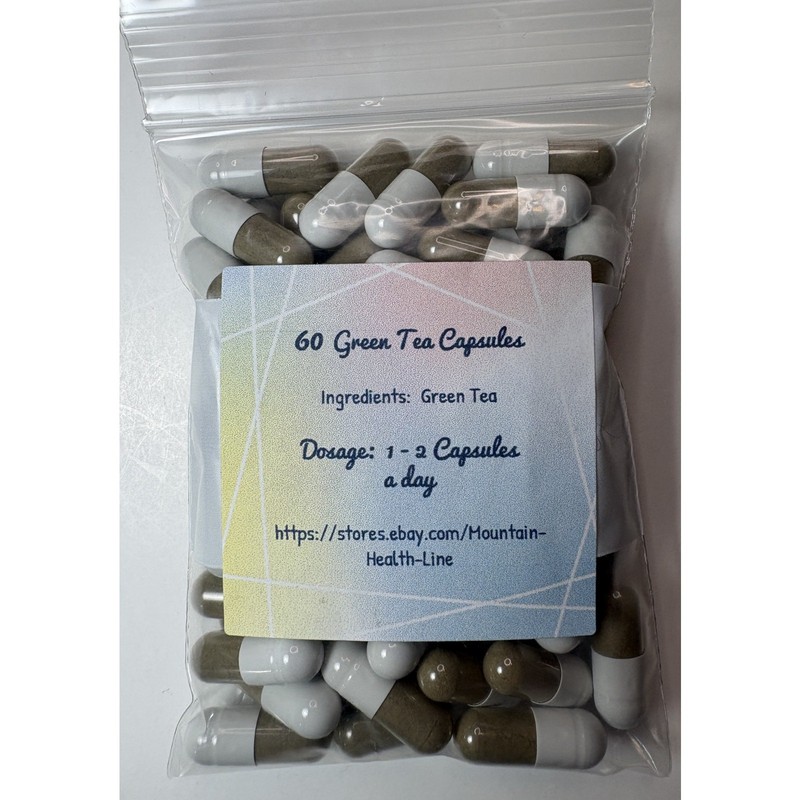 Herbal Green Tea Leaf Capsules – 500mg – 60 Count – vn