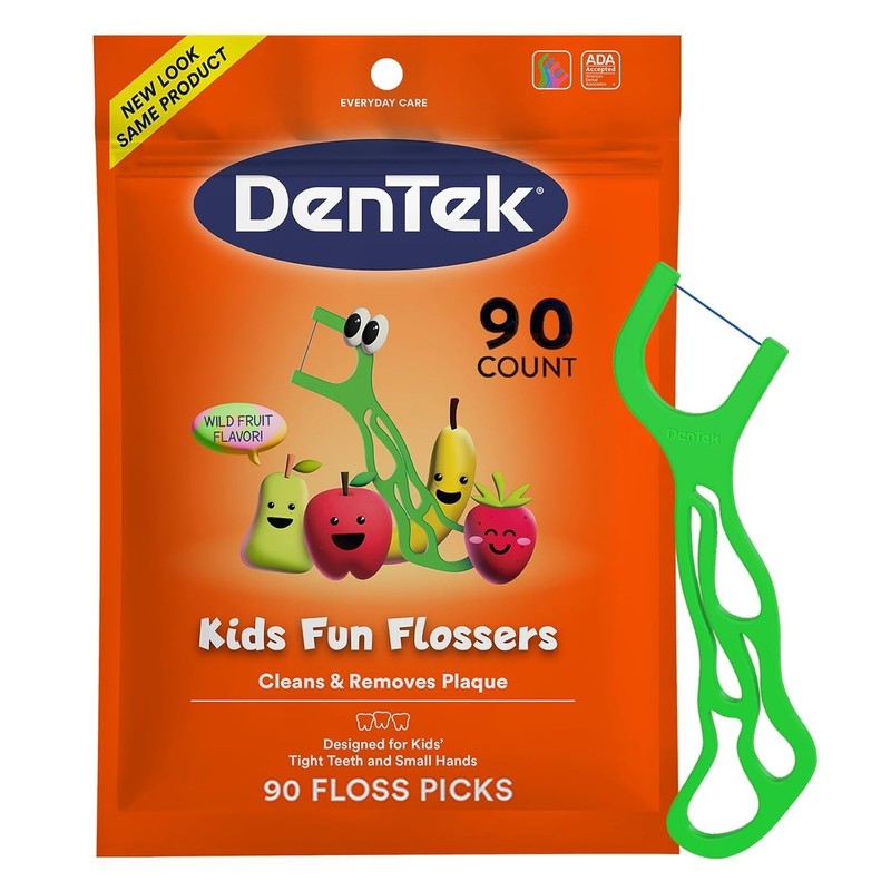 Fun Flossers – Kids Floss Picks with Wild Fruit Flavor, 90 Count gallery