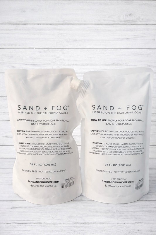 SAND + FOG (2-PACK!) "White Vanilla" Hand Soap Refill Pouches -JUMBO! -34 Oz. EA gallery