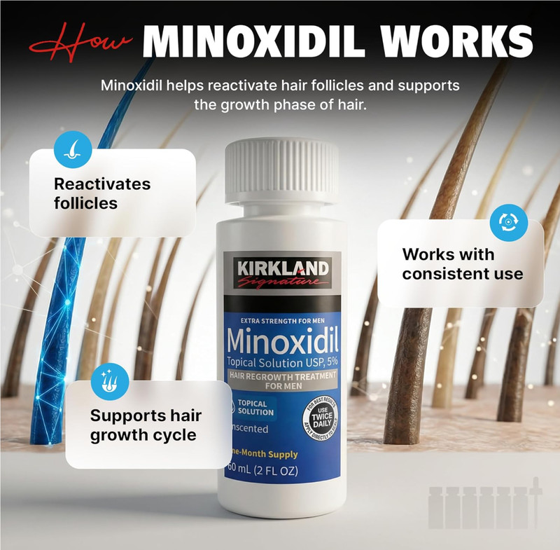 Minoxidil 5% Extra Strength Hair Regrowth Treatment for Men 6-Month Supply gallery