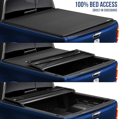 KD-Power Ram 1500 Bed Cover 6.4FT Soft Tri-fold Tonneau Cover for Ram1500 6.4FT gallery