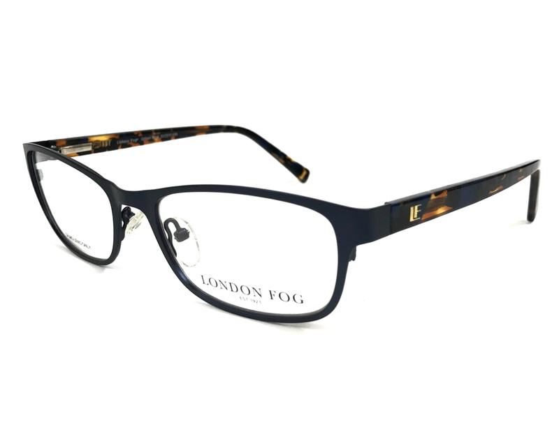 London Fog Eyeglasses Frames Gillian Blue Tortoise Cat Eye Full Rim 53-17-135 gallery