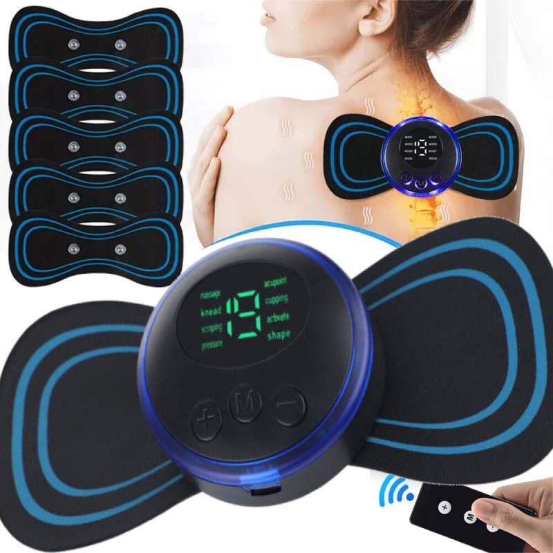 5 X Portable Mini Electric Neck Back Massager Cervical Massage Remote Control gallery