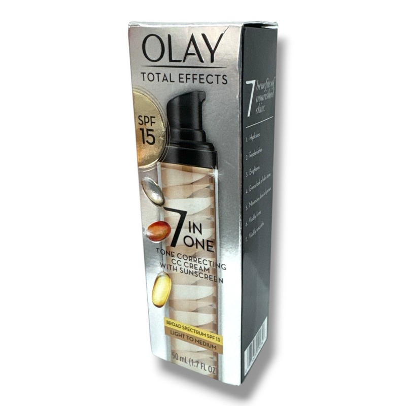 Olay 7 In One Tone Correcting CC Cream SPF15 Light To Medium 1.7fl.oz./50ML New