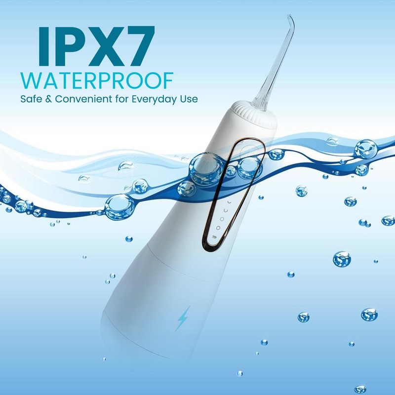 Cordless Water Flosser 360° Rotating Tip Oral Irrigator Dental Flosser Portable gallery