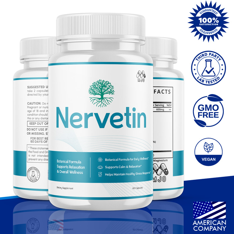 (1 Pack) Nervetin Advanced Nerve Support Strength Formula Nerve Tin 60 Capsules gallery