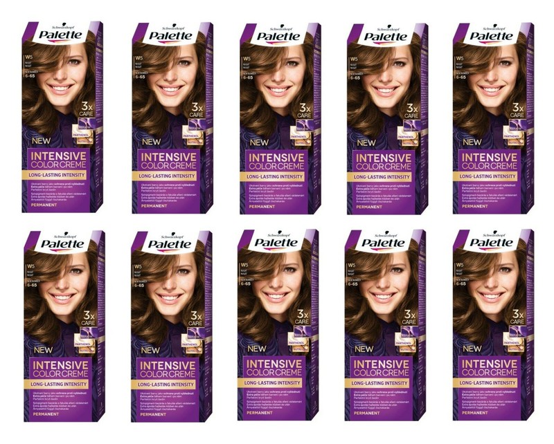 10x Palette Intensive Color Cream 6-65 (W5) Nougat Permanent Hair Color