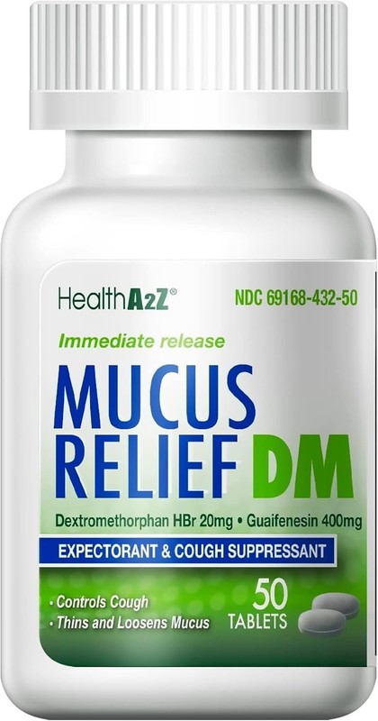 Immediate Release Cough Relief Tablets | 50 Count Dextromethorphan & Guaifenesin