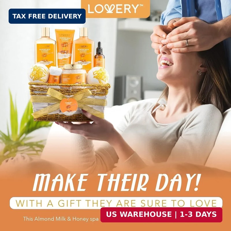 Gifts for Women Gift Basket for Women - 10 Pc Almond Milk & Honey Beauty & Perso gallery
