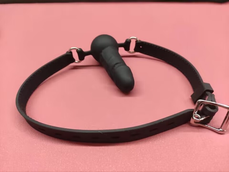 Bondage Silicone Open Mouth Gag Plug Throat Oral Stuffed Restraint Fixation BDSM