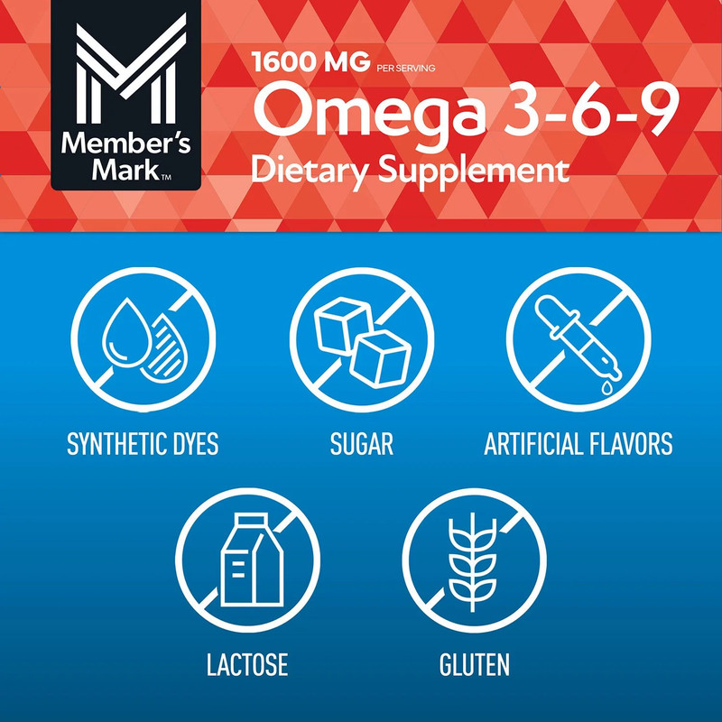(2-Pack) Omega 3-6-9 Softgels 1600 mg, 300 count — Sustainably sourced Tuna Oil gallery