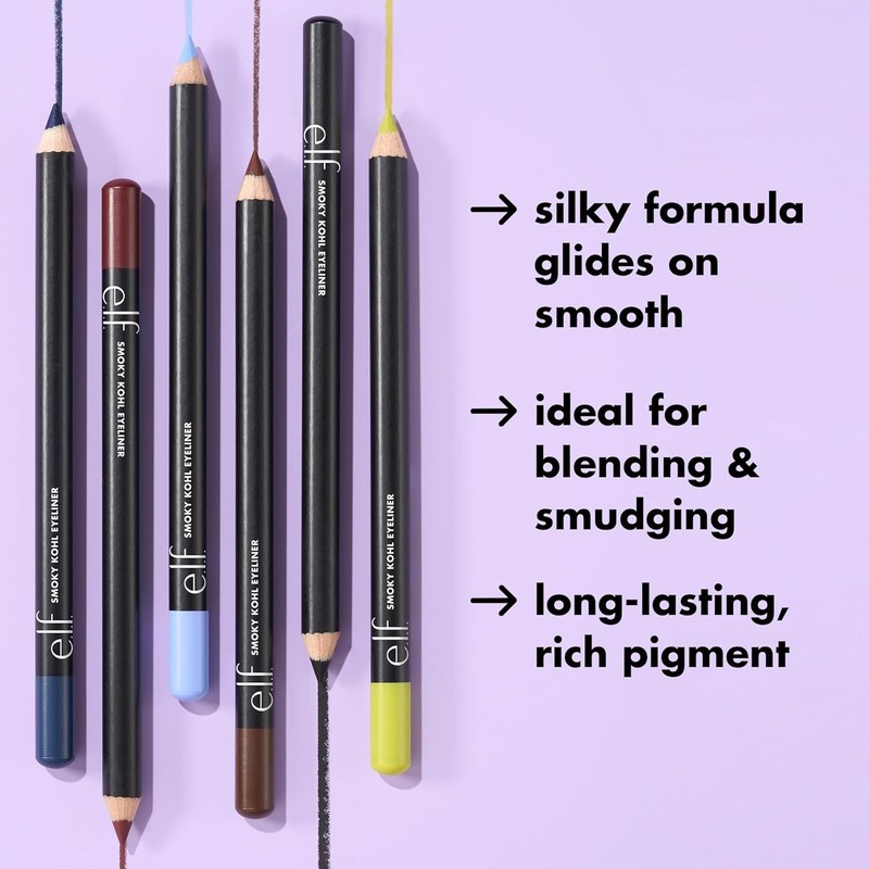 e.l.f. Smoky Kohl Eyeliner - Black Velvet. Vegan, bold, long-lasting. gallery