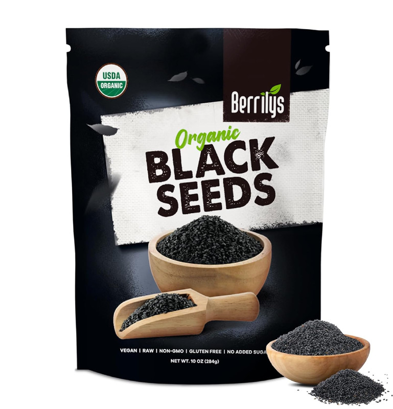 Berrilys Black Seeds – USDA Organic Nigella Sativa, Kalonji & Black Cumin Seeds,