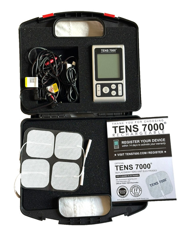 Muscle Stimulator and Pain Relief TENS 7000 Rechargeable Unit