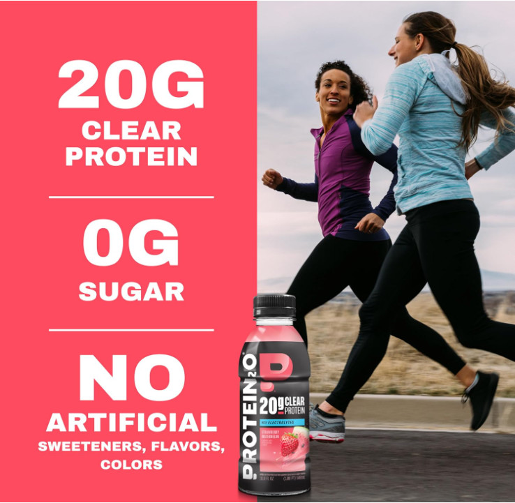 Protein2o Clear Whey Protein & Electrolyte Drink, Variety Pack, 12 Bottles gallery