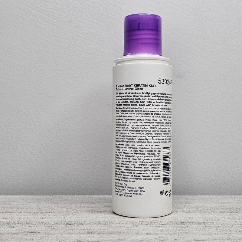 ONE 'N ONLY Brazilian Tech Keratin Kurl Texture Control Glaze 4 oz gallery
