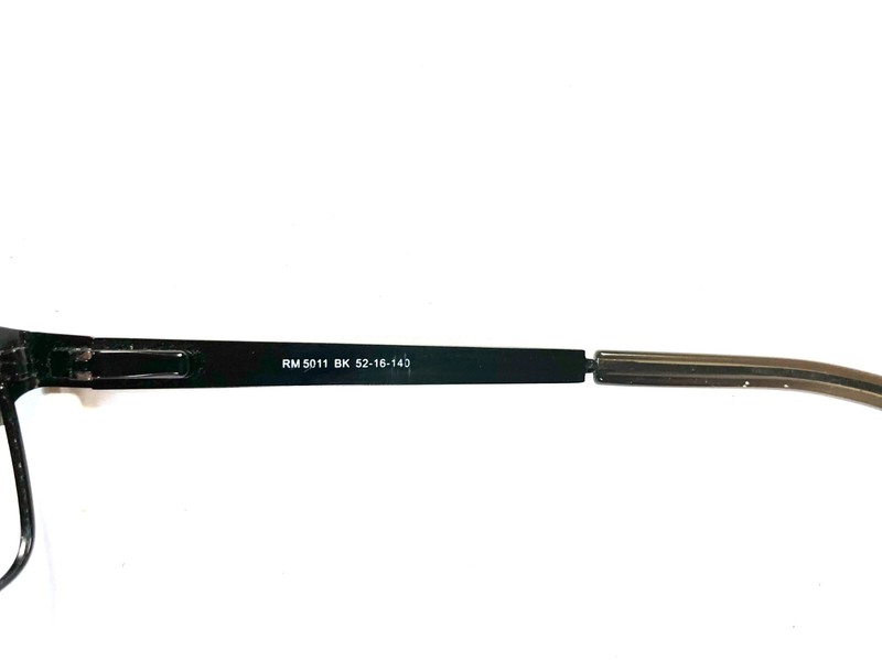 Robert Mitchel Eyeglasses Frames RM 5011 BK Black Rectangular Full Rim 52-16-140 gallery