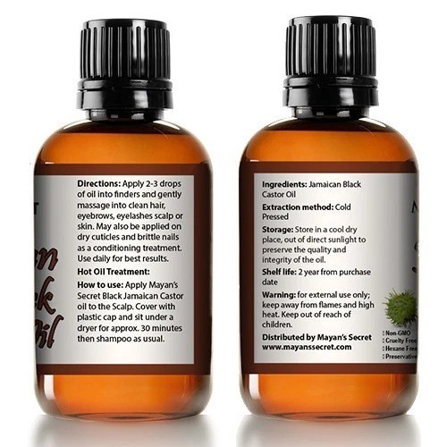 Jamaican Black Castor Oil 4oz Cold Pressed Pure Hair & Skin Oil Mayans Secret gallery