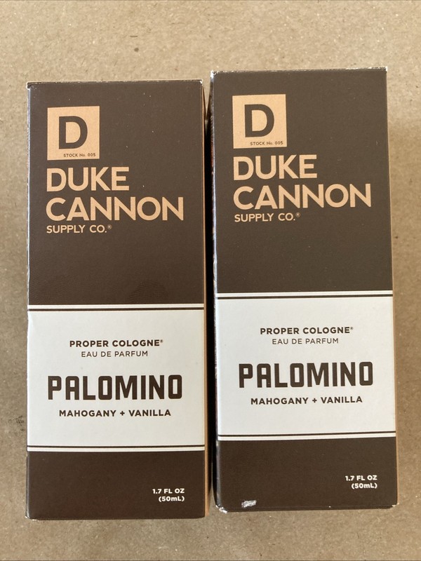 2 Duke Cannon Palomino Proper Cologne 1.7oz Mahogany Vanilla Men NEW 89la