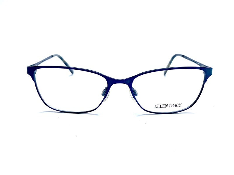 New Ellen Tracy Blue Cat Eye Metal Frame Eyeglasses 53 16 140 Slovenia Teal