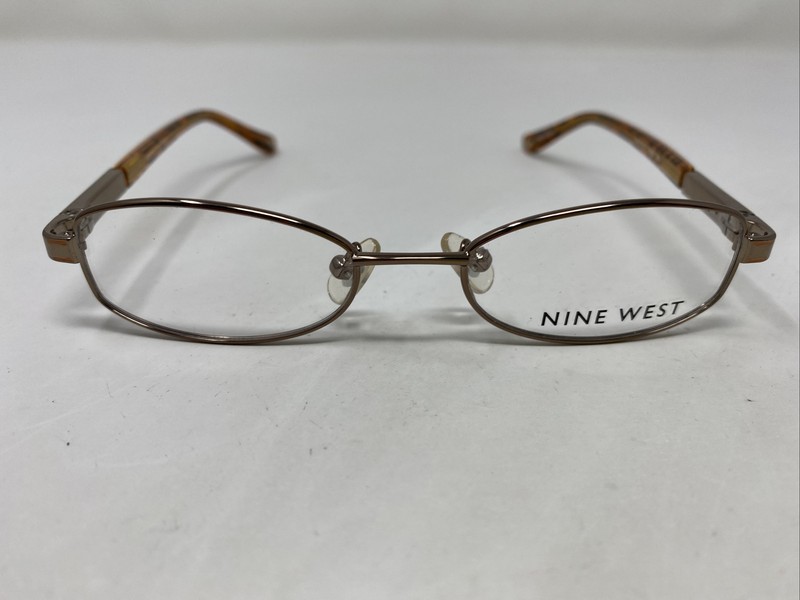Nine West NW 144 0EQ6 44-16-125 Brown Full Rim Metal Eyeglasses Frame XG52