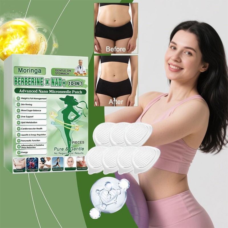 6 Box Moringa Berberine 10-in-1 Advanced Nano Microneedle Patches 7Pcs/Box US gallery
