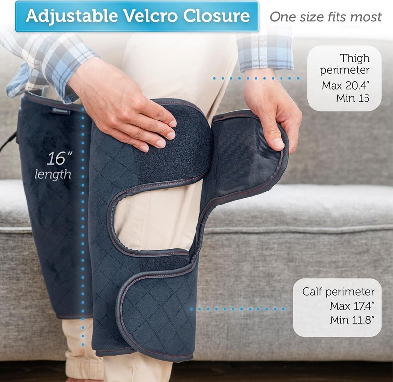 2pc COMFIER Heated Knee Massager Wrap – Heat Therapy Pad for Pain Relief NEW gallery