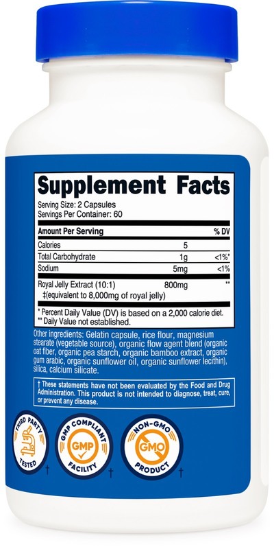 Nutricost Royal Jelly (8,000mg Equivalent) 120 Capsules - Royal Jelly Extract gallery
