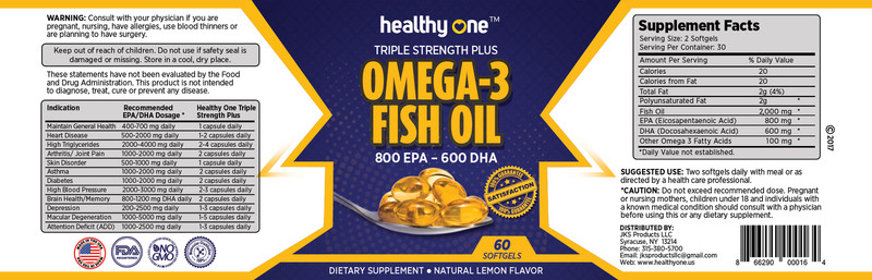 Super Omega 3 Fish Oil 800 EPA 600 DHA Triple Stength Plus gallery