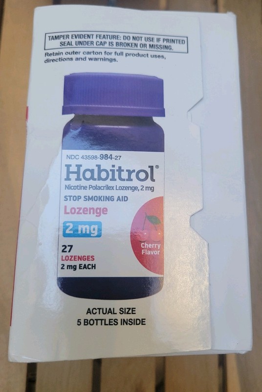 Habitrol NICOTINE LOZENGES 2 mg CHERRY 🍒Flavor 135 Ct Exp.06/2026 New & Sealed gallery