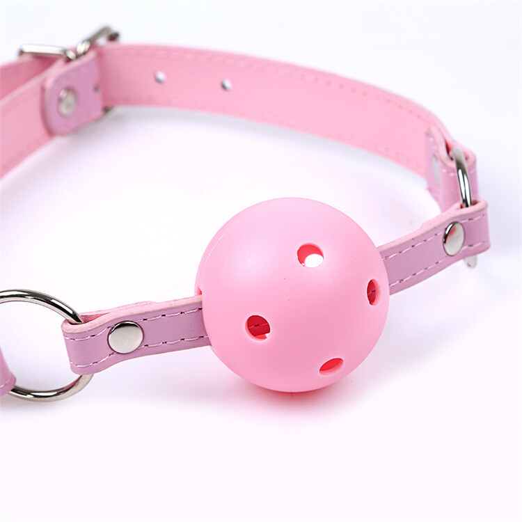 Open Mouth Gag Bondage Restraints Breathable Ball O-Ring Gag Harness Belt SM USA gallery