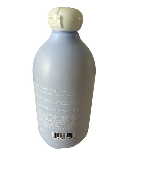 Crown Hair Society Hydrating Shampoo Avocado Oil Aloe Vera Vegan 13.5 fl oz gallery