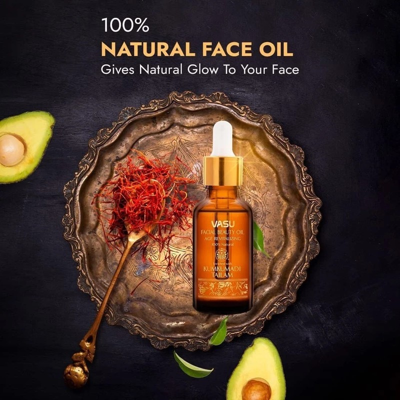 Vasu Facial Beauty Oil enriched with Kumkumadi Tailam Natural Face Oil 25 Ml gallery