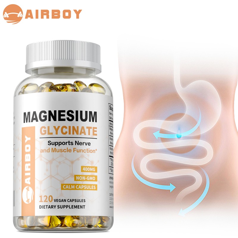 120pcs Magnesium Glycinate 400mg-For Improved Sleep,Stress & Anxiety Relief Bone