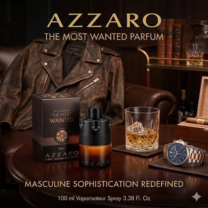 Azzaro The Most Wanted Parfum 100ml 3.38oz Men's Fragrance Spray New Box gallery