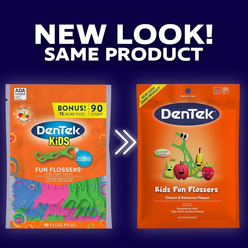 Fun Flossers – Kids Floss Picks with Wild Fruit Flavor, 90 Count gallery