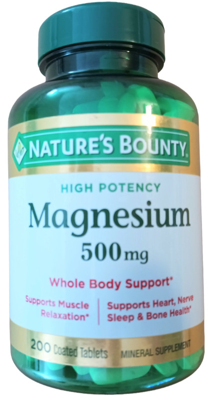 Nature’s Bounty High Potency Magnesium 500mg 200 Capsules EXP 11/27