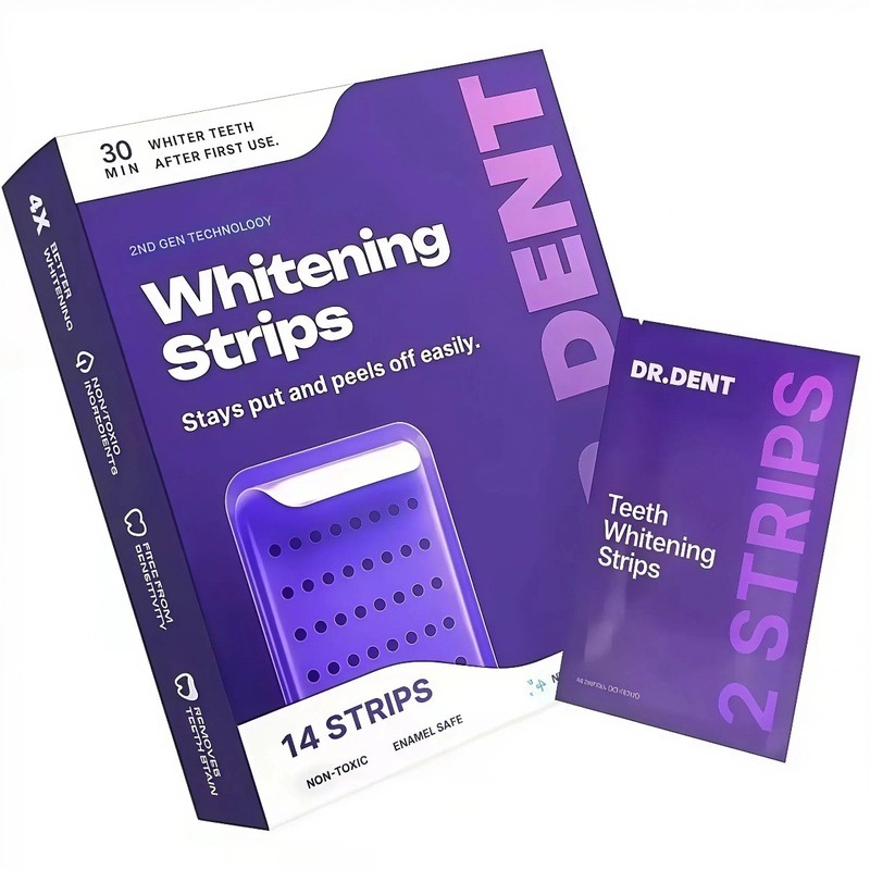 DR.DENT Purple Teeth Whitening Strips–Peroxide-Free,for Enamel & Sensitive Teeth