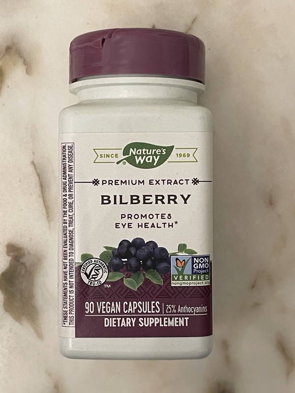 Nature’s Way Bilberry Black Elder Extract 90 Vegan Non-GMO Capsules 30JUNE26