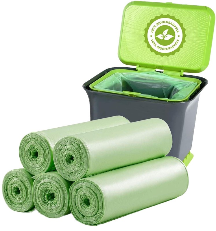 Small Trash Bags 4-6 Gallon 丨 100 Count 100 (Pack of 1), Green