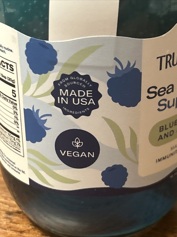 3x True Sea Moss Gel Superfood Blue Spirulina and Raspberry 16 fl oz EXP 12/2026 gallery