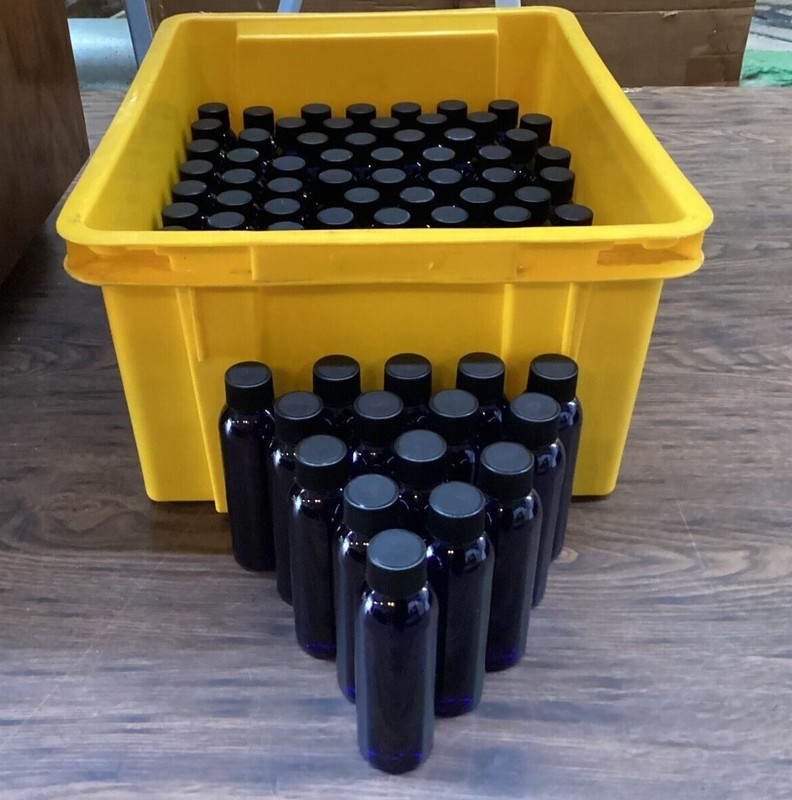 4 oz Blue Bottle w/cap New 20 pcs, 30 pcs, 50 pcs, 75 pcs, 100 pcs group price