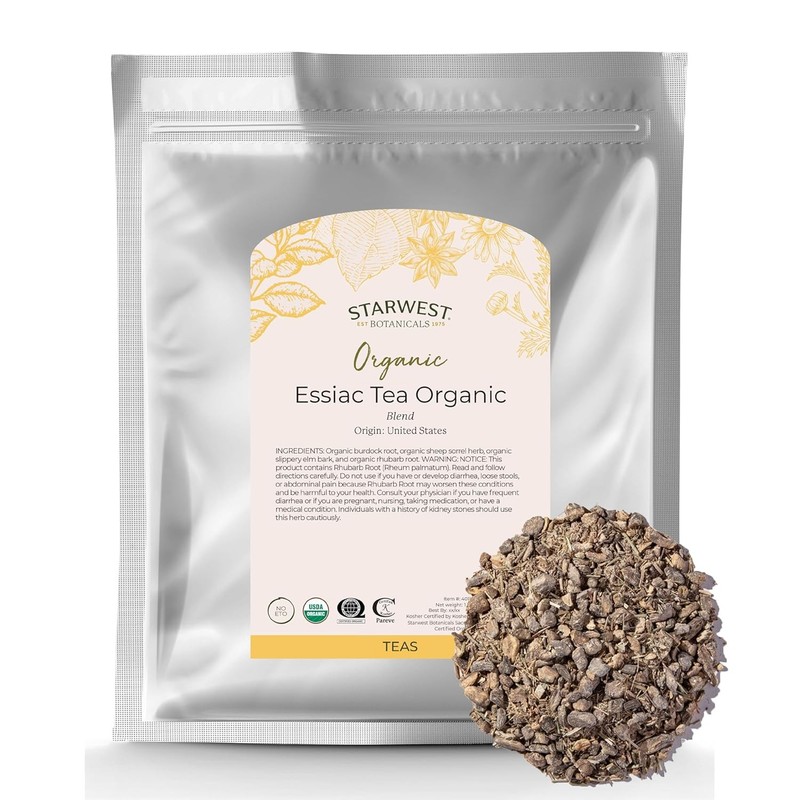 Starwest Botanicals Essiac Tea Organic – Caffeine Free 1 Pound (Pack of 1)