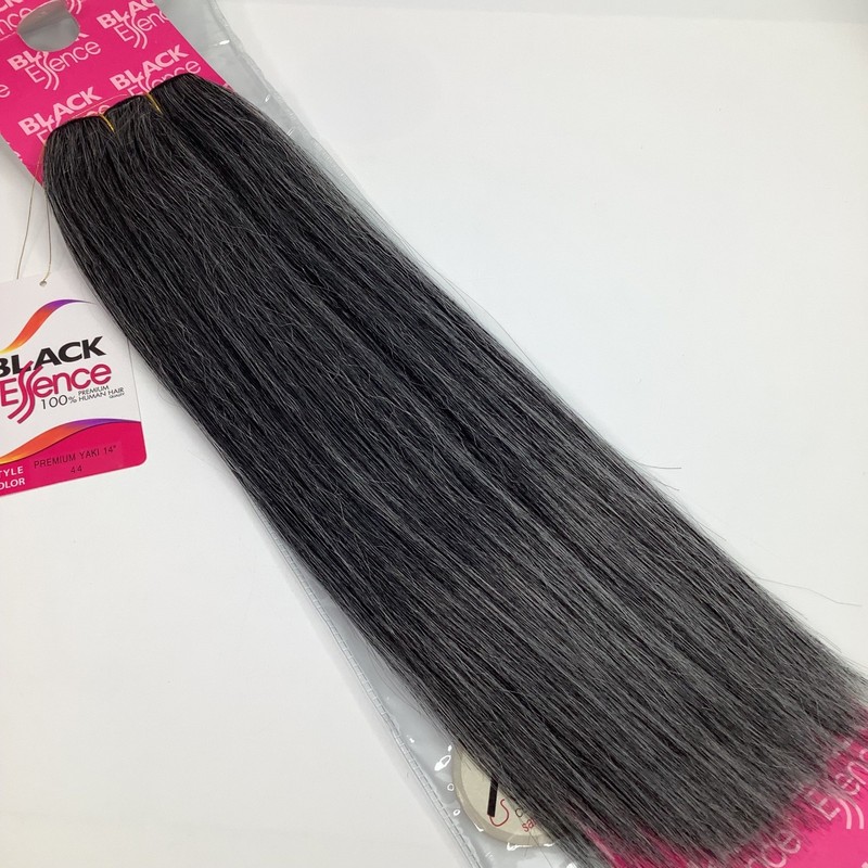 BLACK Essence PREMIUM YAKI 14" Hair Extensions 100% Human Hair Color 44 gallery